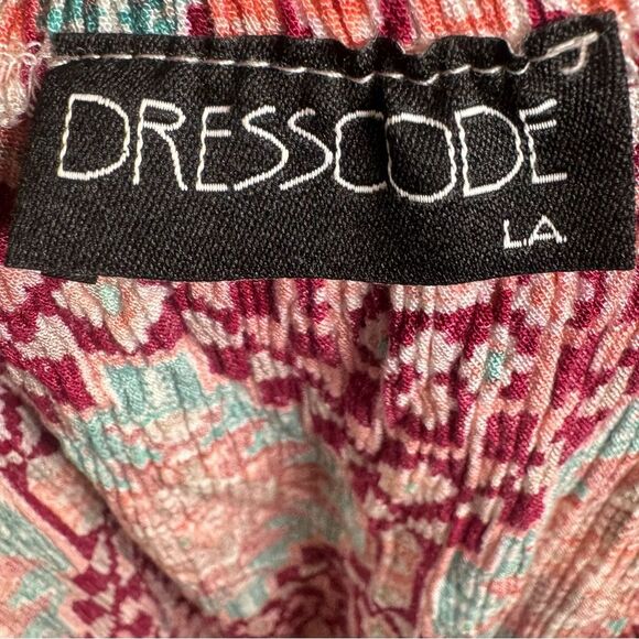 On or off shoulder pink and blue Aztec tribal print dress size small - Picture 5 of 6